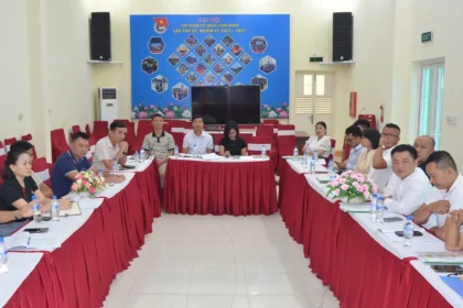 Toàn cảnh cuộc họp Ban Chấp hành Hội Doanh nhân trẻ tỉnh Quảng Ngãi tại trụ sở Tỉnh đoàn ngày 11/9/2026.